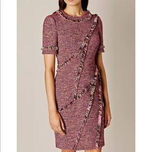 Karen Millen Fringed Tweed Dress